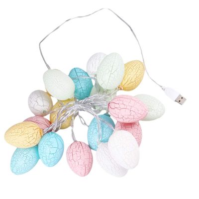 Amosfun Easter Eggs LED String Lights USB Fairy String Lights Decor for Spring Easter Party Indoor Outdoor Decoration(20 Lights,)
