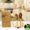 Ecozoi Bamboo Dish Brush Set, 6 Piece for Vegetable, and Kitchen Dish Cleaning, Sisal & Coconut Fibers with Bamboo Handles, Kitchen Brushes for Dishes, Pots, Pans view 2