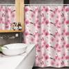 Ambesonne Floral Stall Shower Curtain, Chinese Plum Patterns Spring Blossoms Motifs with Buds Natural Art, Fabric Bathroom Decor Set with Hooks, 54" W x 78", Pale Pink Pastel Pink view 3