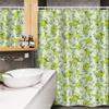 Ambesonne Cartoon Stall Shower Curtain, Childish Style Dragonflies and Frogs Smiling Funny Repetition, Fabric Bathroom Decor Set with Hooks, 54" W x 78" L, Pale Green Apple Green view 3