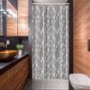 Ambesonne Tribal Stall Shower Curtain, Traditional Aboriginal Art with Ethnic Leaves Exotic Botany Culture Motif, Fabric Bathroom Decor Set with Hooks, 54" W x 78" L, Dust Dark Blue Grey view 2