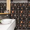 Ambesonne Tribal Stall Shower Curtain, Aboriginal Art in Funky Ethnic Tones Dotted Circle Round Boomerangs, Fabric Bathroom Decor Set with Hooks, 54" W x 78" L, Orange and Charcoal Grey view 3