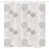 Ambesonne Geometric Stall Shower Curtain, Abstract Circles Inner Hearts Zigzags Ovals Spirals Neutral Design, Fabric Bathroom Decor Set with Hooks, 36" W x 72" L, Charcoal Grey Eggshell view 3