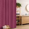 Ambesonne Fleur De Lis Stall Shower Curtain, Rococo Royal Pattern Crown Traditional European Nobility Feminine Art, Fabric Bathroom Decor Set with Hooks, 36" W x 72" L, Dark Magenta White view 1