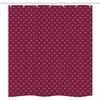 Ambesonne Fleur De Lis Stall Shower Curtain, Rococo Royal Pattern Crown Traditional European Nobility Feminine Art, Fabric Bathroom Decor Set with Hooks, 36" W x 72" L, Dark Magenta White view 3