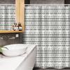 Ambesonne Geometric Stall Shower Curtain, Hand Drawn Inspired Monochrome with Various Elements, Fabric Bathroom Decor Set with Hooks, 54" W x 78" L, Charcoal Grey White view 3