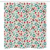 Ambesonne Christmas Stall Shower Curtain, Retro Style Traditional New Year Party Holly Wreath Socks, Fabric Bathroom Decor Set with Hooks, 36" W x 72" L, Dark Brown Dark Coral view 3