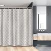 Ambesonne Damask Stall Shower Curtain, Tile with Oriental Design Elements Revival Swirled Leaf Motif, Fabric Bathroom Decor Set with Hooks, 54" W x 78" L, Taupe White view 1