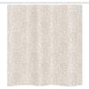Ambesonne Floral Stall Shower Curtain, Flourishing Foliage Illustration Monochrome Image Blossoming Nature Leaves Swirls, Fabric Bathroom Decor Set with Hooks, 36" W x 72" L, Tan Beige view 3