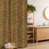 Ambesonne Floral Stall Shower Curtain, Spring Season Ornamental Flowers Scattered Botany Items, Fabric Bathroom Decor Set with Hooks, 36" W x 72" L, Dark Green Dark Pink view 1