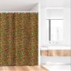 Ambesonne Floral Stall Shower Curtain, Spring Season Ornamental Flowers Scattered Botany Items, Fabric Bathroom Decor Set with Hooks, 36" W x 72" L, Dark Green Dark Pink view 2