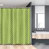 Ambesonne Geometric Stall Shower Curtain, Retro Style Simple Image of Polka Dots Circle Shapes in Repetitive Pattern, Fabric Bathroom Decor Set with Hooks, 54" W x 78" L, Lime Green White view 1