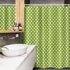 Ambesonne Geometric Stall Shower Curtain, Retro Style Simple Image of Polka Dots Circle Shapes in Repetitive Pattern, Fabric Bathroom Decor Set with Hooks, 54" W x 78" L, Lime Green White view 3