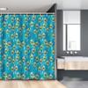 Ambesonne Floral Stall Shower Curtain, Modern Design Sketchy Garden Daisy Like Flowers Leaves with Abstract Art, Fabric Bathroom Decor Set with Hooks, 54" W x 78" L, Blue Yellow and White view 1