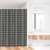 Ambesonne Floral Stall Shower Curtain, Pale Blue Spring Flowers with Leaves on Branches Vertical Wavy Pattern, Fabric Bathroom Decor Set with Hooks, 36" W x 72" L, Black Pale Blue Cream view 2