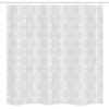 Ambesonne Geometric Stall Shower Curtain, Continuous Pattern with Abstract Concave Shapes and Triangles Print, Fabric Bathroom Decor Set with Hooks, 54" W x 78" L, Charcoal Grey and White view 4