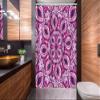 Ambesonne Floral Stall Shower Curtain, Trippy Flower Motif with Modern Lace Effects and Dots Victorian Swirls Print, Fabric Bathroom Decor Set with Hooks, 54" W x 78" L, Magenta Pink Plum view 2