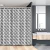 Ambesonne Floral Stall Shower Curtain, Flower Pattern with Ornamental Traditional Effects Oriental Style Asian, Fabric Bathroom Decor Set with Hooks, 54" W x 78" L, Charcoal Grey and White view 1