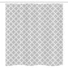 Ambesonne Damask Stall Shower Curtain, Oriental Repetitive Leaves Ornaments Classical Plain Pattern Illustration, Fabric Bathroom Decor Set with Hooks, 36" W x 72" L, Taupe Grey and White view 3