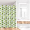 Ambesonne Floral Stall Shower Curtain, Fresh Tones Spring Blossoming Leaves Ornaments Plain Background, Fabric Bathroom Decor Set with Hooks, 36" W x 72" L, Yellow Green Fern Green view 2