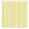 Ambesonne Geometric Stall Shower Curtain, Abstract Simplistic Continuous Pattern Circular Shapes in Pastel Tone, Fabric Bathroom Decor Set with Hooks, 54" W x 78" L, Pale Yellow and White view 1