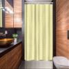 Ambesonne Geometric Stall Shower Curtain, Abstract Simplistic Continuous Pattern Circular Shapes in Pastel Tone, Fabric Bathroom Decor Set with Hooks, 54" W x 78" L, Pale Yellow and White view 2