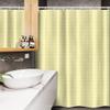 Ambesonne Geometric Stall Shower Curtain, Abstract Simplistic Continuous Pattern Circular Shapes in Pastel Tone, Fabric Bathroom Decor Set with Hooks, 54" W x 78" L, Pale Yellow and White view 3