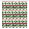 Ambesonne Christmas Stall Shower Curtain, Jumping Reindeers Border with Xmas Mistletoe Poinsettia Flower, Fabric Bathroom Decor Set with Hooks, 54" W x 78" L, Dark Green Burgundy view 4