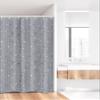 Ambesonne Geometric Stall Shower Curtain, Polka Dots Connected with Thin Vertical Stripes, Fabric Bathroom Decor Set with Hooks, 36" W x 72" L, Purpleblue Dimgray view 2