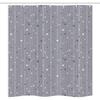 Ambesonne Geometric Stall Shower Curtain, Polka Dots Connected with Thin Vertical Stripes, Fabric Bathroom Decor Set with Hooks, 36" W x 72" L, Purpleblue Dimgray view 3
