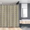 Ambesonne Damask Stall Shower Curtain, Victorian in Modern Style of Earth Tones Retro Boho Repetition, Fabric Bathroom Decor Set with Hooks, 54" W x 78" L, Pale Coffee and Charcoal Grey view 1