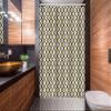 Ambesonne Damask Stall Shower Curtain, Victorian in Modern Style of Earth Tones Retro Boho Repetition, Fabric Bathroom Decor Set with Hooks, 54" W x 78" L, Pale Coffee and Charcoal Grey view 2