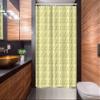 Ambesonne Floral Stall Shower Curtain, Buttercup Daffodil Branches Shabby Swirly Blossoming Art, Fabric Bathroom Decor Set with Hooks, 54" W x 78" L, Hunter Green Pale Yellow view 2