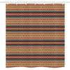 Ambesonne Ethnic Stall Shower Curtain, Seamless Pattern with Motifs Horizontal Stripes, Fabric Bathroom Decor Set with Hooks, 36" W x 72" L, Turquoise Burgundy view 3