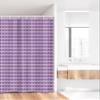 Ambesonne Geometric Stall Shower Curtain, Rhombus Checks Pattern with Rays Design Abstract Ornamental Shapes, Fabric Bathroom Decor Set with Hooks, 36" W x 72" L, Lavender Purple view 2