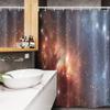 Ambesonne Outer Space Stall Shower Curtain, Detailed Image of Nebula Cloud Gas and Dust Universe Astronomy Print, Fabric Bathroom Decor Set with Hooks, 54" W x 78" L, Burnt Orange Blue view 3