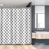Ambesonne Abstract Stall Shower Curtain, Cartoon Style Xray Photo Image of a Human Chest in Continuous Pattern, Fabric Bathroom Decor Set with Hooks, 54" W x 78" L, White and Charcoal Grey view 1