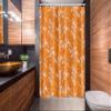 Ambesonne Floral Stall Shower Curtain, Vivid Blooming Tree Branches Spring Flower Petals Happy Essence Beauty Pattern, Fabric Bathroom Decor Set with Hooks, 54" W x 78" L, Orange Lilac view 2