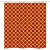 Ambesonne Floral Stall Shower Curtain, Continuous Pattern of Floral Petals and Hexagons, Fabric Bathroom Decor Set with Hooks, 36" W x 72" L, Earth Yellow Vermilion view 3