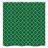 Ambesonne Quatrefoil Stall Shower Curtain, 4 Leaf Clover Flower on Moroccan Trellis Mosaic Pattern Traditional Digital Print, Fabric Bathroom Decor Set with Hooks, 54" W x 78" L, Green view 4