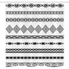Ambesonne Tribal Stall Shower Curtain, Ethnic Abstract Geometric Forms Stripes Aztec Effects Folkloric Design Print, Fabric Bathroom Decor Set with Hooks, 36" W x 72" L, White Black view 3