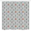 Ambesonne Christmas Stall Shower Curtain, Elves Skiing Merry Xmas Snowflakes Tree Celebration Cartoon, Fabric Bathroom Decor Set with Hooks, 54" W x 78", Sea Green Pale Grey view 4