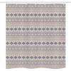 Ambesonne Ethnic Stall Shower Curtain, Antique Detailed Borders National Cultural Ornament Pattern, Fabric Bathroom Decor Set with Hooks, 36" W x 72" L, Eggshell and Blue view 3