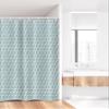 Ambesonne Geometric Stall Shower Curtain, Cubes with Small Squares Dimensional Illusion Effect, Fabric Bathroom Decor Set with Hooks, 36" W x 72" L, Reseda Green Slate Blue view 2