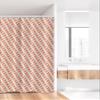 Ambesonne Geometric Stall Shower Curtain, Checked Rhombus Classic Diamond Line Pattern Crosswise Tile Design Artwork, Fabric Bathroom Decor Set with Hooks, 36" W x 72" L, Coral and Cream view 2