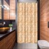 Ambesonne Floral Stall Shower Curtain, Spring Summer House Garden Field Outdoors with Floral Detailed Leaves Image, Fabric Bathroom Decor Set with Hooks, 54" W x 78" L, Marigold and White view 2