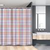 Ambesonne Plaid Stall Shower Curtain, Diagonal and Vertical Stripes in Checkered Pattern in Pastel Tones, Fabric Bathroom Decor Set with Hooks, 54" W x 78" L, Lavender and Burnt Sienna view 1