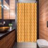 Ambesonne Burnt Orange Stall Shower Curtain, Autumn Leaves Silhouettes Foliage Illustration Nature Theme, Fabric Bathroom Decor Set with Hooks, 54" W x 78" L, Burnt Orange Orange view 2