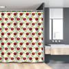 Ambesonne Floral Stall Shower Curtain, Repetitive Burgundy Tone Tulips Simplistic Arrangement on Plain Backdrop Print, Fabric Bathroom Decor Set with Hooks, 54" W x 78" L, White Lime Green view 1