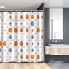 Ambesonne Geometric Stall Shower Curtain, Abstract Hexagon Pattern Modern Style Geometric Illustration Honeycomb, Fabric Bathroom Decor Set with Hooks, 54" W x 78" L, Orange Grey Pale Grey view 1